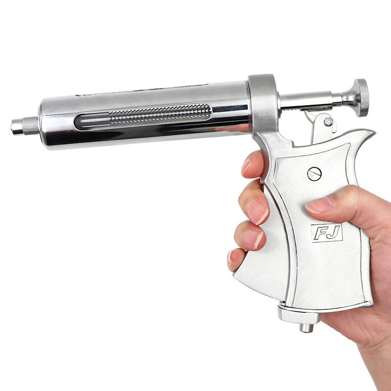 Veterinary Syringe Gun - 50ml Stainless Steel Semi-Automatic Veterinary Syringe