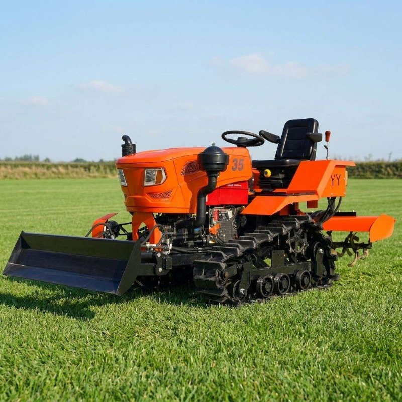 Crawler 4WD Rotary Tiller 35HP - Farming Equipment For Agriculture recension och pris