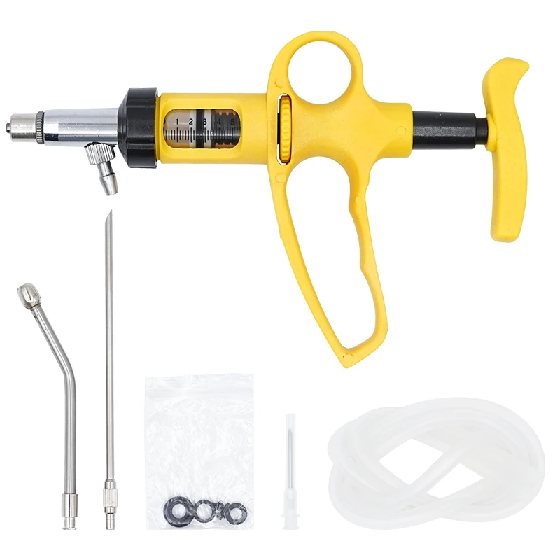 1 Set 5Ml/10Ml Adjustable Cont - Veterinary Syringe Gun recension och pris